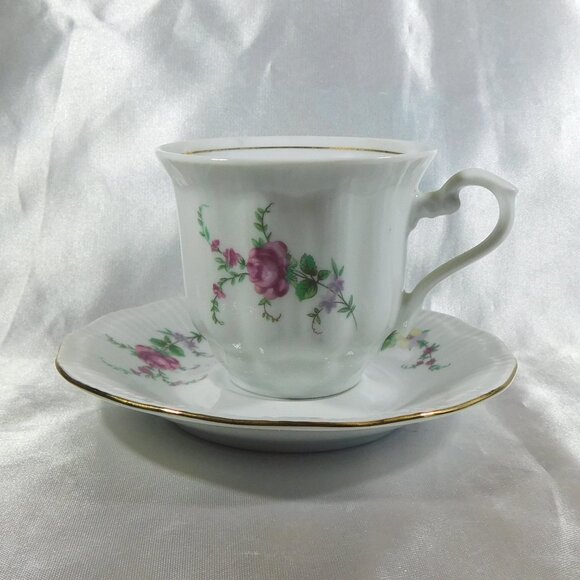 Walbrzych WLB41 Demitasse Teacup and Saucer # 21756 - Picture 1 of 4